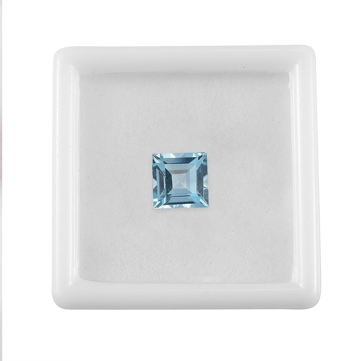 3.52 ctw Square Cut Blue Topaz Loose Gemstone (8.75 mm)