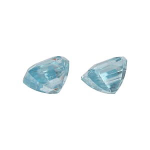 0.91 ctw Asscher Cut Natural Blue Zircon Loose Gemstone (4x4 mm)