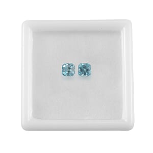 0.91 ctw Asscher Cut Natural Blue Zircon Loose Gemstone (4x4 mm)