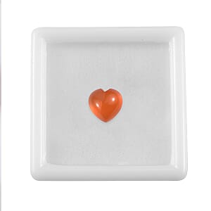 2.73 ctw Heart Cut Carnelian Loose Gemstone (9 mm)