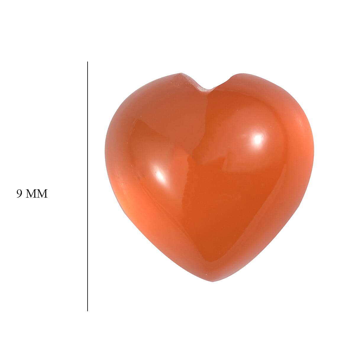 2.73 ctw Heart Cut Carnelian Loose Gemstone (9 mm) image number 3
