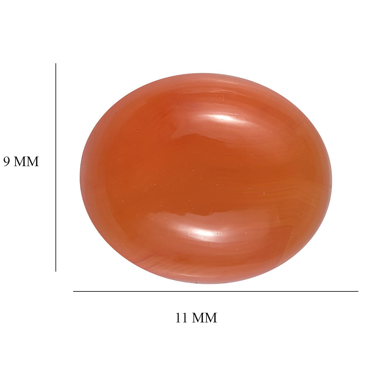 2.68 ctw Oval Cut Carnelian Loose Gemstone (11x9 mm) image number 3
