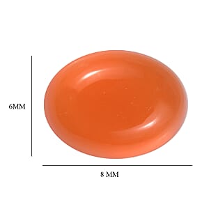 1.02 ctw Oval Cut Carnelian Loose Gemstone (8x6 mm)