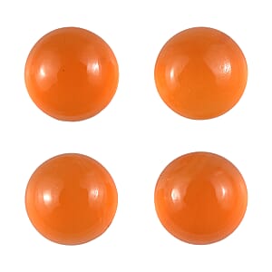 1.17 ctw Round Cut Carnelian Loose Gemstone (Set Of 4) (4 mm)