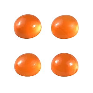 1.17 ctw Round Cut Carnelian Loose Gemstone (Set Of 4) (4 mm)