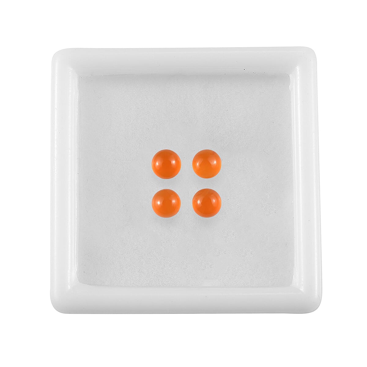 1.17 ctw Round Cut Carnelian Loose Gemstone (Set Of 4) (4 mm) image number 2