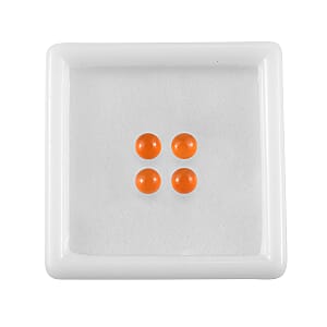 1.17 ctw Round Cut Carnelian Loose Gemstone (Set Of 4) (4 mm)