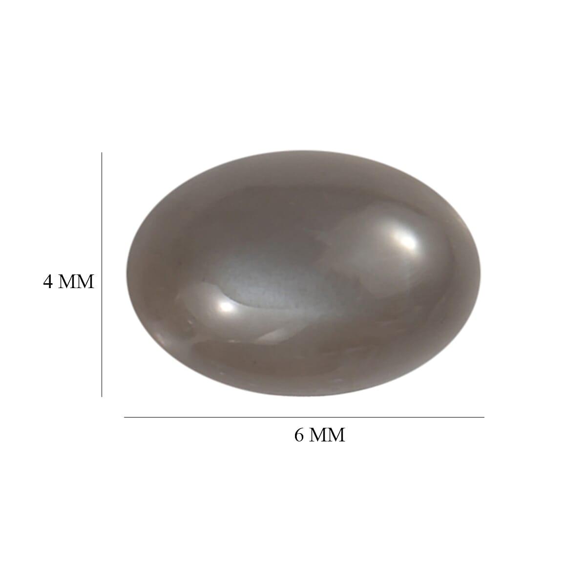 1.97 ctw Oval Cut Sri Lankan Titanium Moonstone Loose Gemstone (Set Of 4) (6x4 mm)