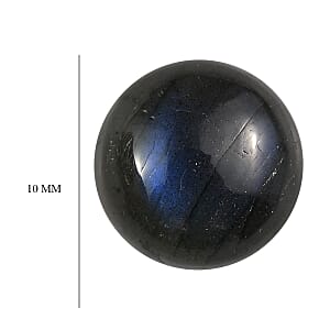 3.68 ctw Round Cut Malagasy Labradorite Loose Gemstone &ndash; AAA Grade (10 mm)
