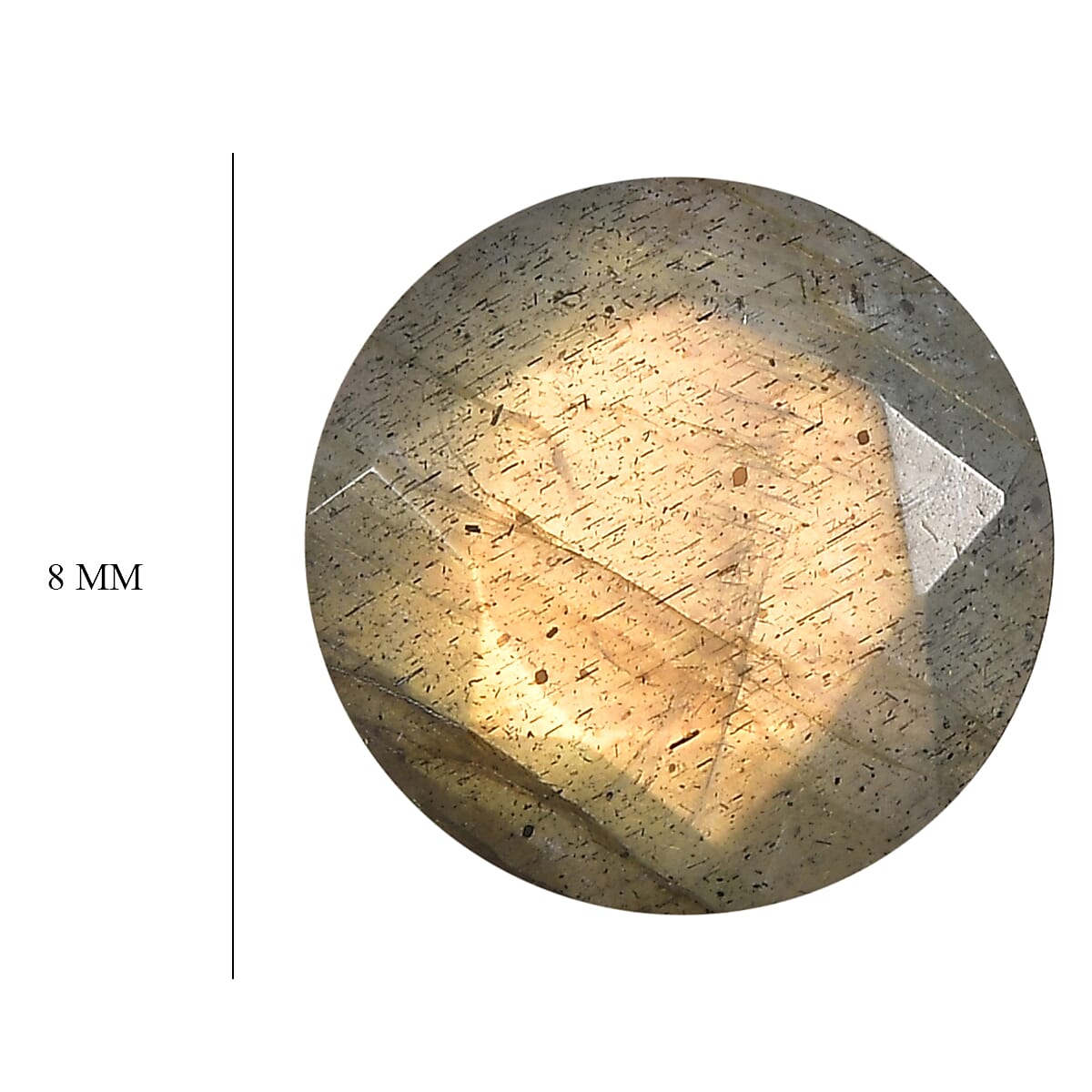 1.63 ctw Round Cut Malagasy Labradorite Loose Gemstone (8 mm) image number 3