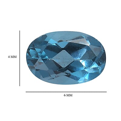 1.00 ctw Oval Cut London Blue Topaz Loose Gemstones (Set Of 2) (6x4 mm)