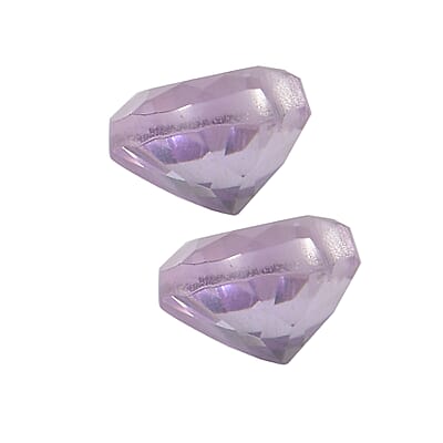 0.76 ctw Heart Cut Rose De France Amethyst Loose Gemstone (Set Of 2) (5 mm)