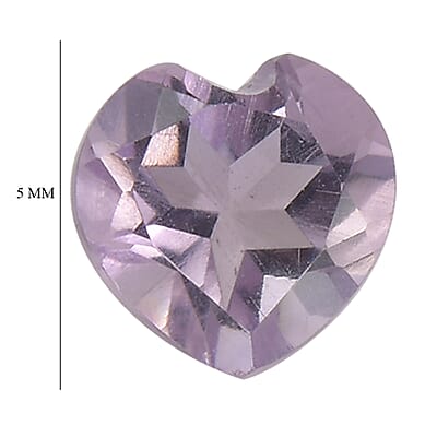 0.76 ctw Heart Cut Rose De France Amethyst Loose Gemstone (Set Of 2) (5 mm)