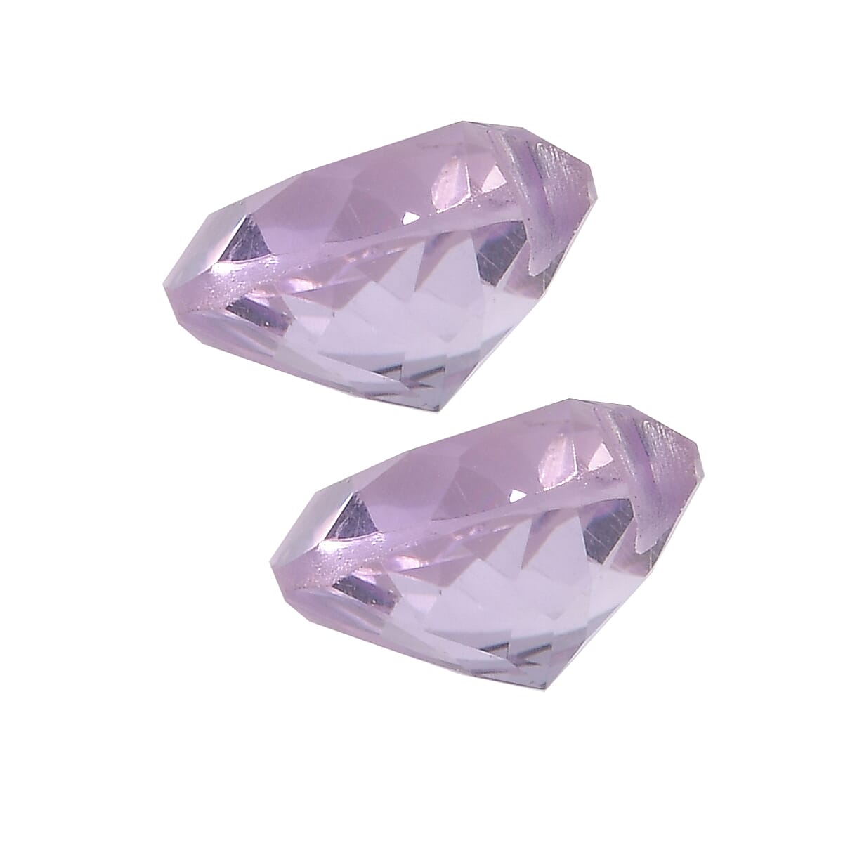 1.29 ctw Heart Cut Rose De France Amethyst Loose Gemstone (Set Of 2) (6 mm) image number 1