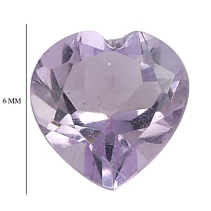 1.29 ctw Heart Cut Rose De France Amethyst Loose Gemstone (Set Of 2) (6 mm)