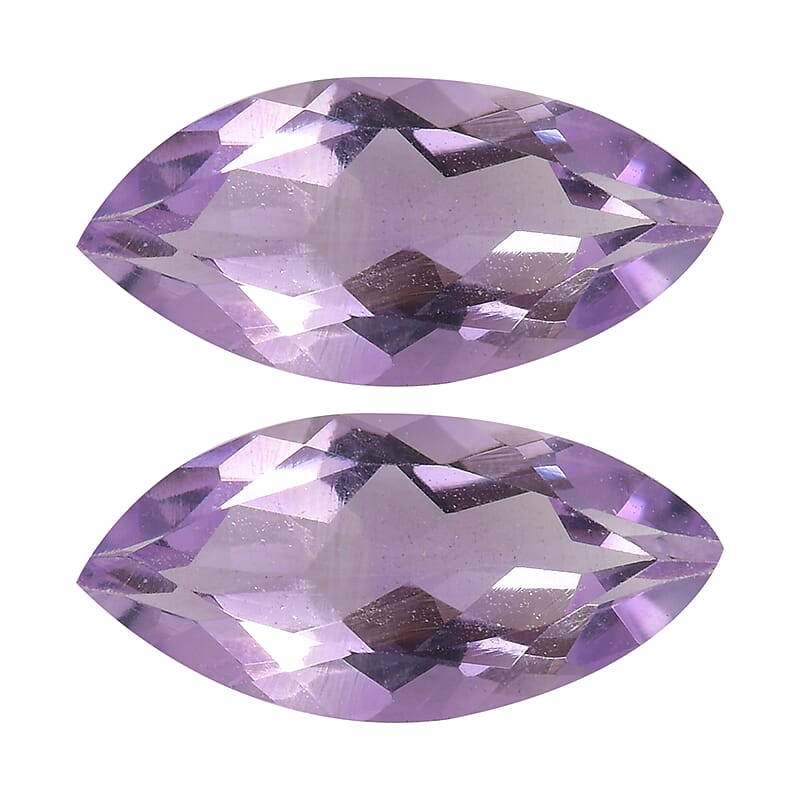2.40 ctw Marquise Cut Rose De France Amethyst Loose Gemstone (Set Of 2) (12x6 mm)