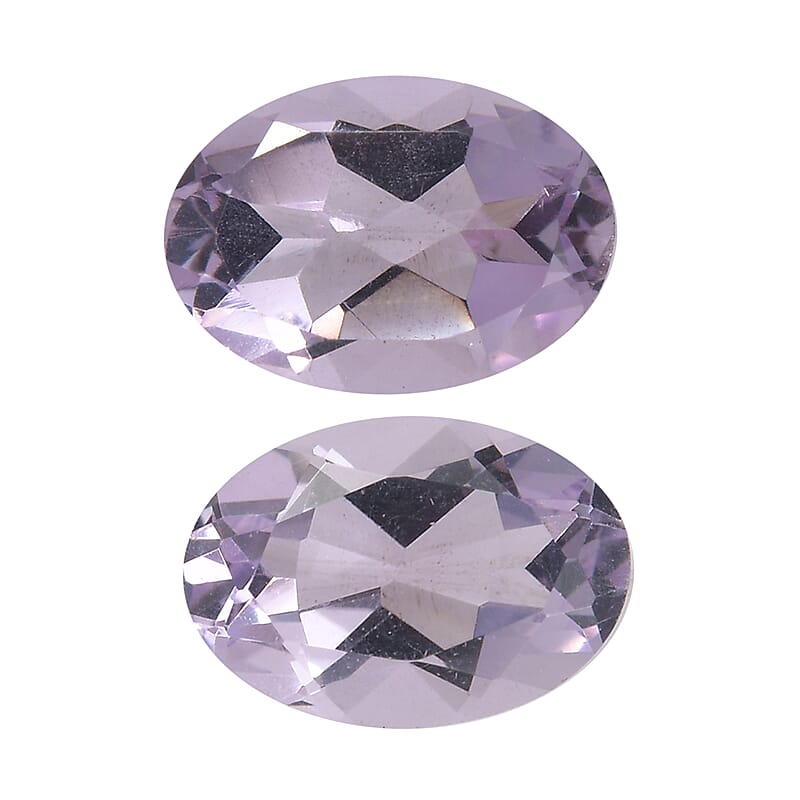 1.24 ctw Oval Cut Rose De France Amethyst Loose Gemstone (Set Of 2) (7x5 mm)