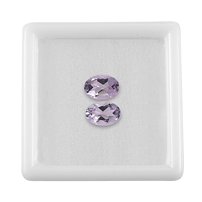 1.24 ctw Oval Cut Rose De France Amethyst Loose Gemstone (Set Of 2) (7x5 mm)