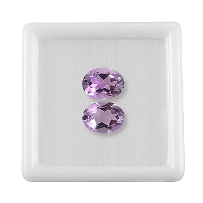 3.16 ctw Oval Cut Rose De France Amethyst Loose Gemstone (Set Of 2) (9x7 mm)