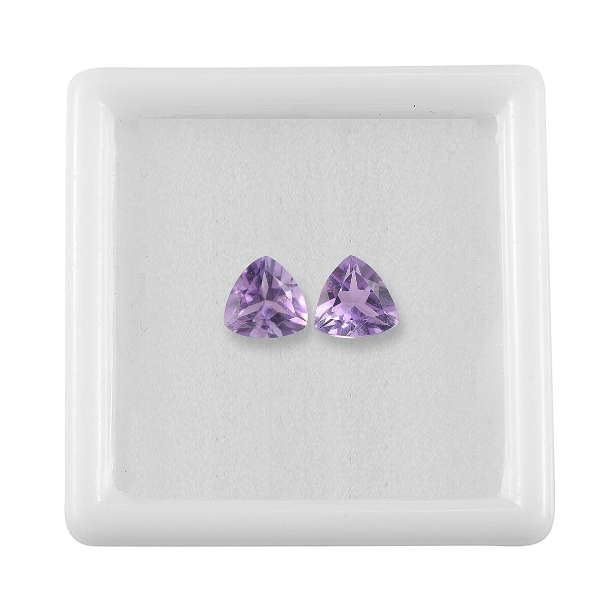 0.72 ctw Trillion Cut Rose De France Amethyst Loose Gemstone (Set Of 2) (5 mm) image number 2