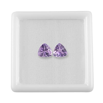 0.72 ctw Trillion Cut Rose De France Amethyst Loose Gemstone (Set Of 2) (5 mm)