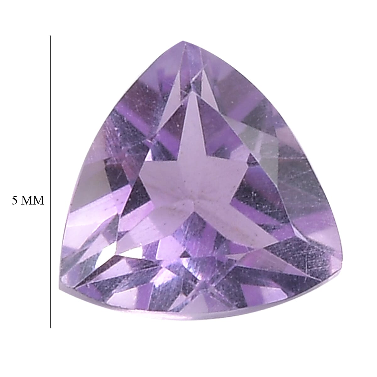 0.72 ctw Trillion Cut Rose De France Amethyst Loose Gemstone (Set Of 2) (5 mm) image number 3