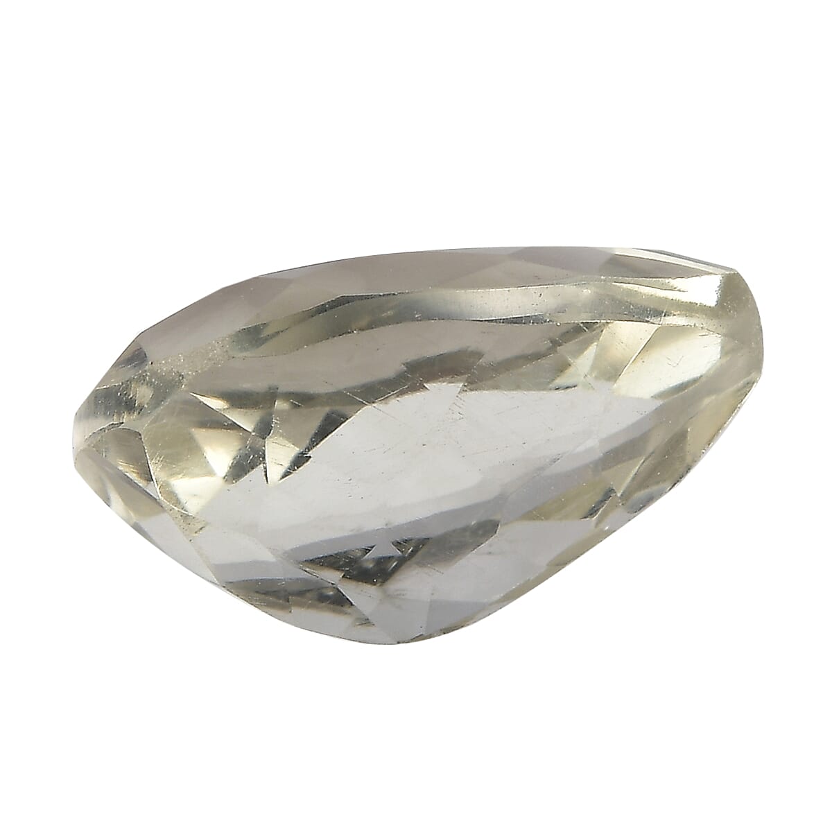 4.20 ctw Pear Cut Montezuma Prasiolite Loose Gemstone (14x10 mm) image number 1