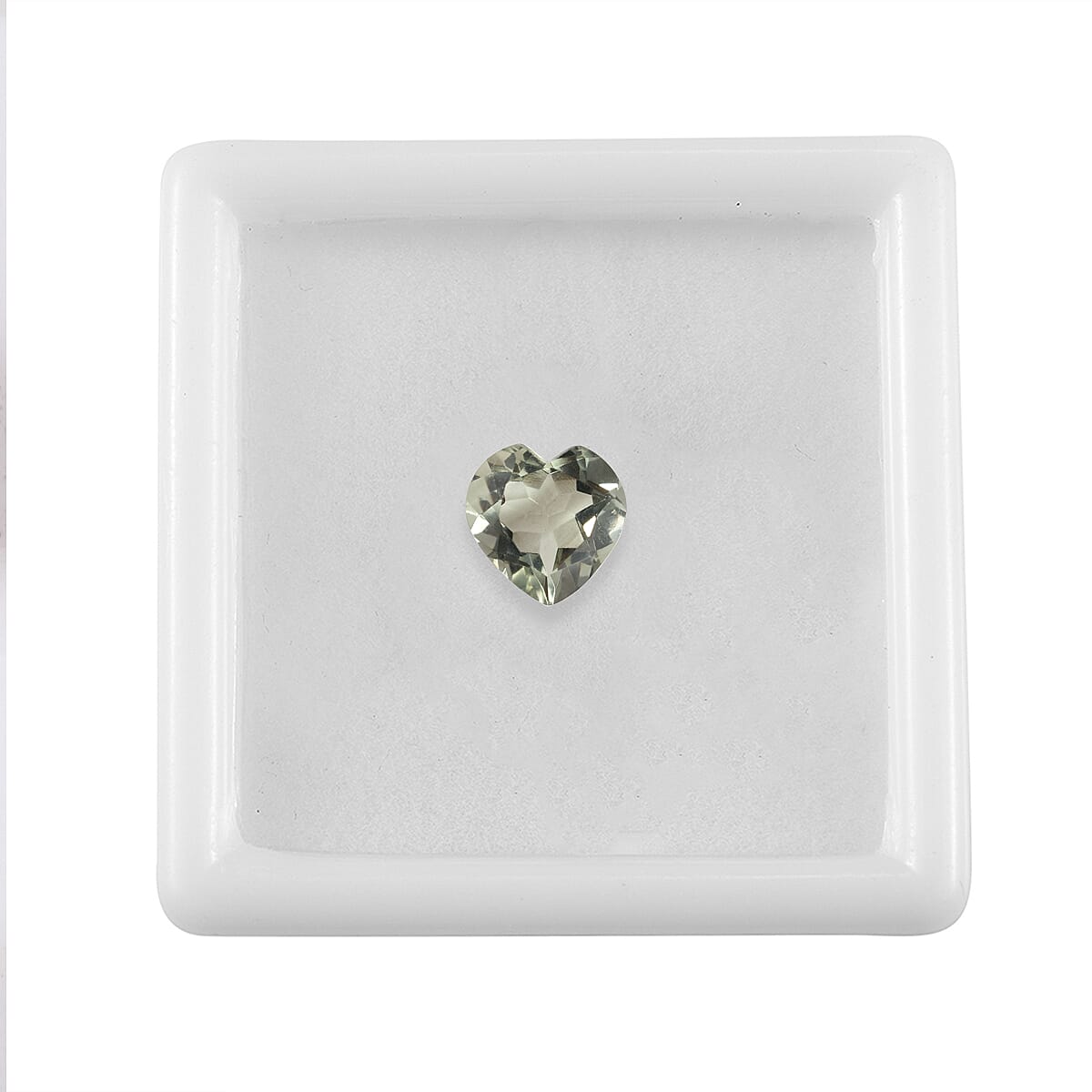 2.95 ctw Heart Cut Montezuma Prasiolite Loose Gemstone (10 mm)