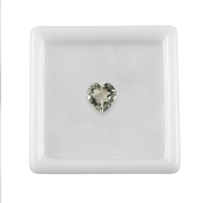 2.95 ctw Heart Cut Montezuma Prasiolite Loose Gemstone (10 mm)