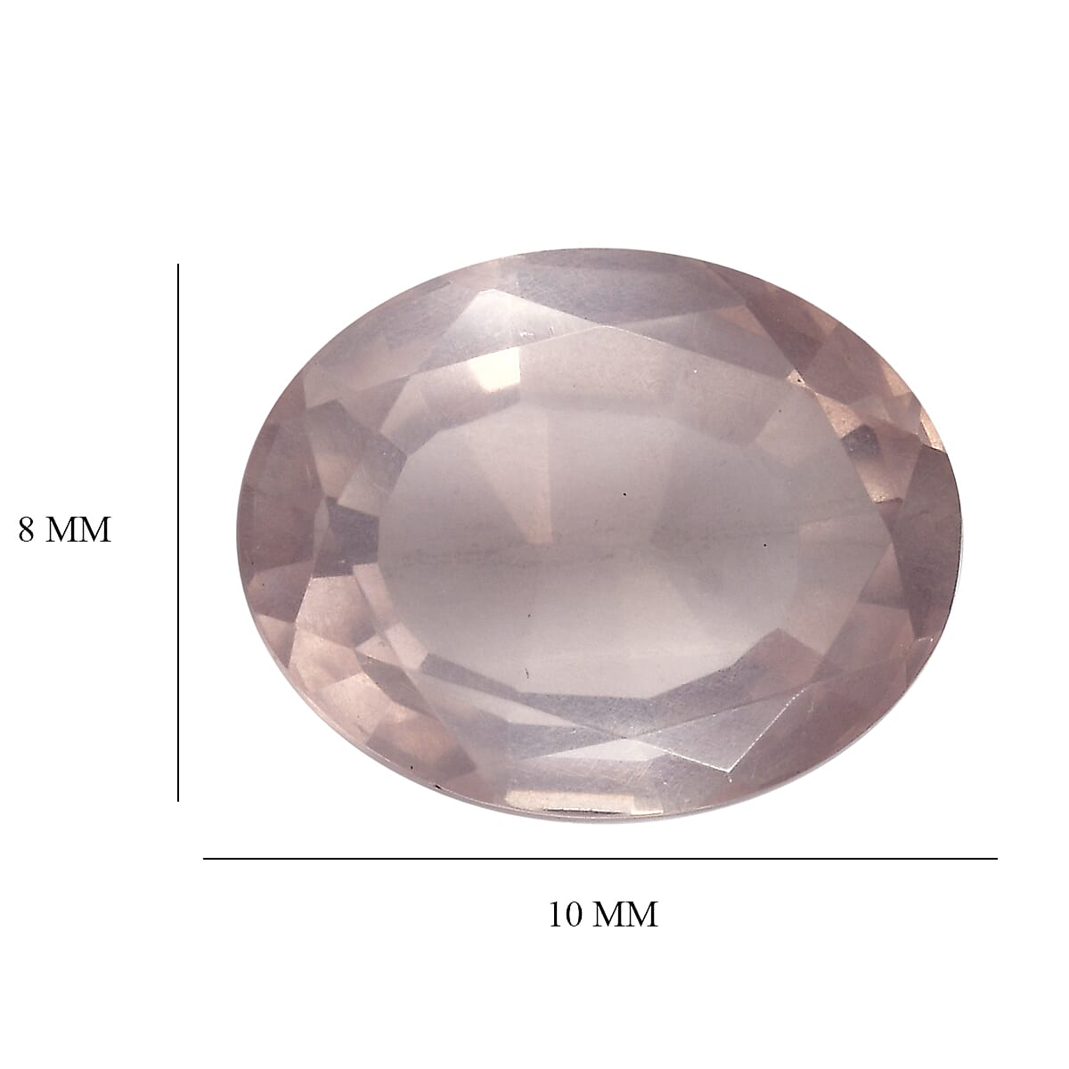 2.28 ctw Oval Cut Rose Quartz Loose Gemstone (10x8 mm) image number 3