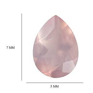 0.52 ctw Pear Cut Rose Quartz Loose Gemstone (7x5 mm)