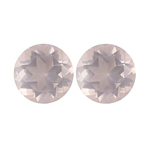1.55 ctw Round Cut Rose Quartz Loose Gemstone (Set Of 2) (6 mm)