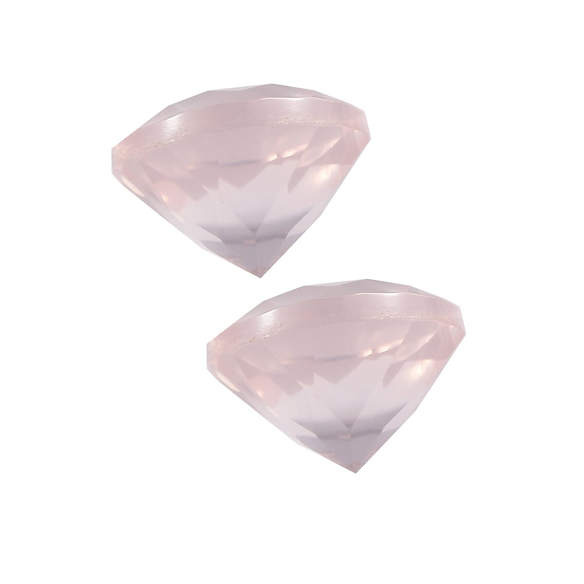1.55 ctw Round Cut Rose Quartz Loose Gemstone (Set Of 2) (6 mm) image number 1