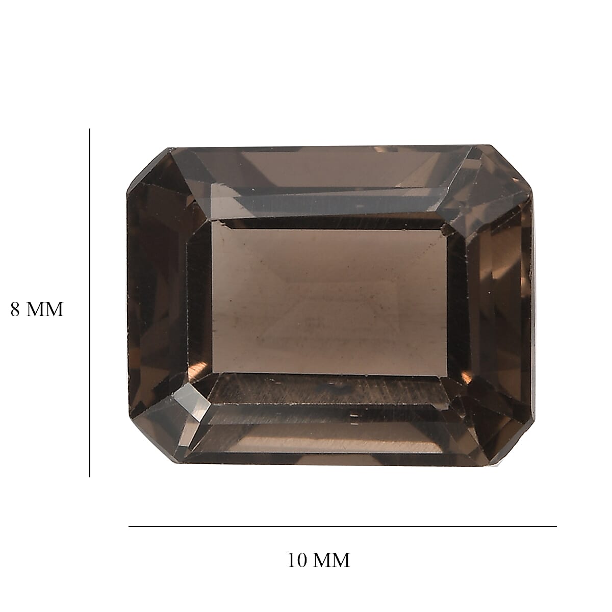 2.54 ctw Octagon Cut Smoky Quartz Loose Gemstone (10x8 mm) image number 3