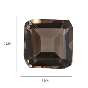 0.88 ctw Octagon Cut Smoky Quartz Loose Gemstone (6x6 mm)