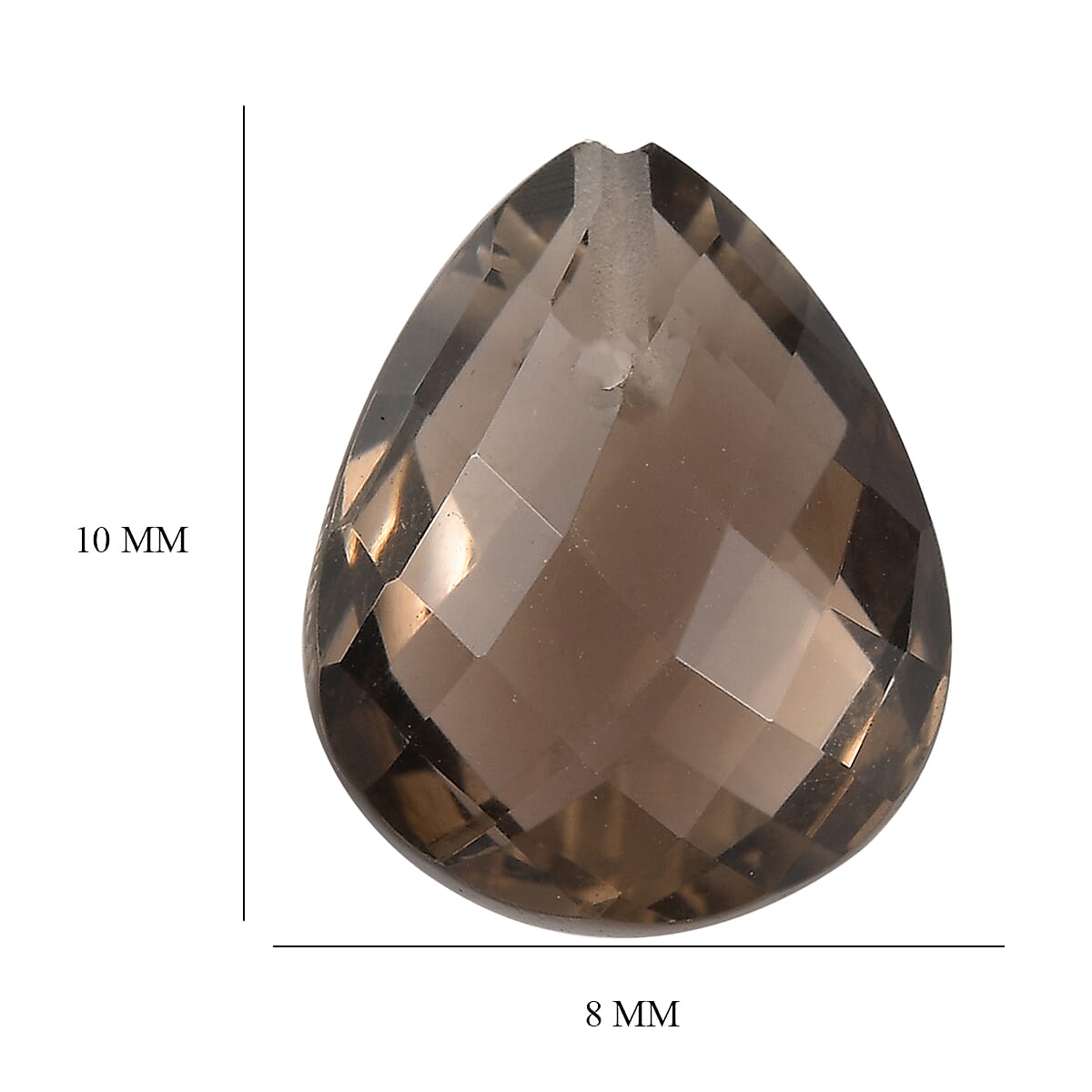 2.11 ctw Pear Cut Smoky Quartz Loose Gemstone (10x8 mm) image number 3