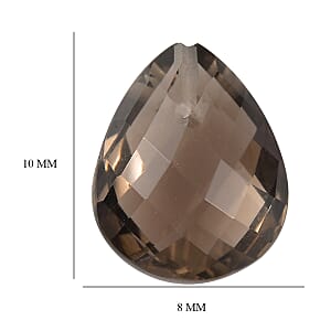 2.11 ctw Pear Cut Smoky Quartz Loose Gemstone (10x8 mm)