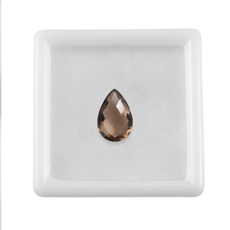 2.31 ctw Pear Cut Smoky Quartz Loose Gemstone (12x8 mm)