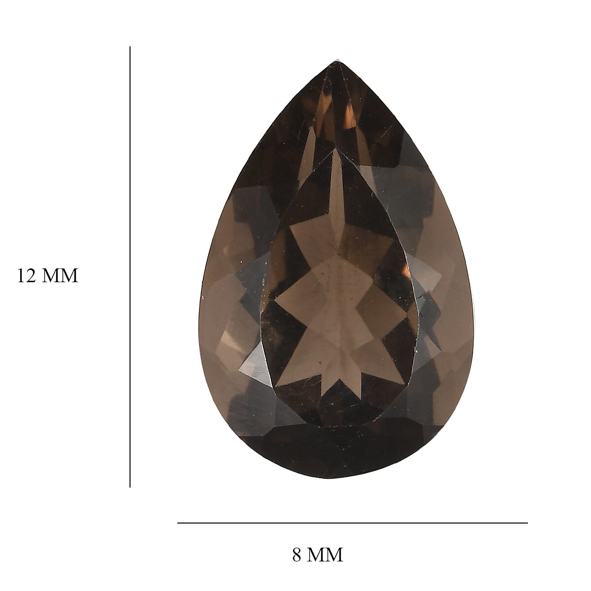 2.23 ctw Pear Cut Smoky Quartz Loose Gemstone (12x8 mm) image number 3