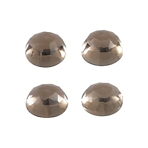 1.43 ctw Round Cut Smoky Quartz Loose Gemstone (Set Of 4) (5 mm)