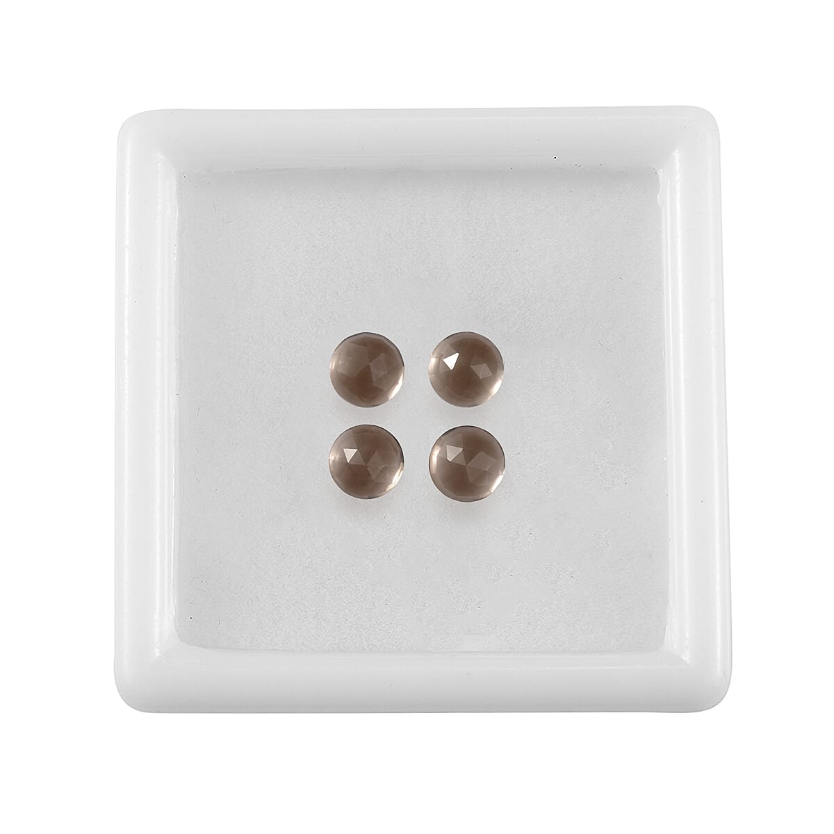 1.43 ctw Round Cut Smoky Quartz Loose Gemstone (Set Of 4) (5 mm) image number 2