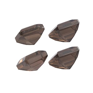 1.34 ctw Square Cut Smoky Quartz Loose Gemstone &ndash; AA Grade (Set Of 4) (4 mm)