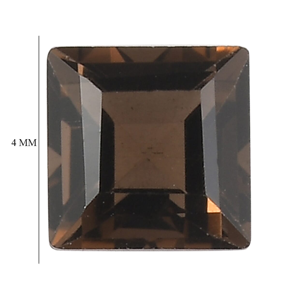 1.34 ctw Square Cut Smoky Quartz Loose Gemstone &ndash; AA Grade (Set Of 4) (4 mm) image number 3