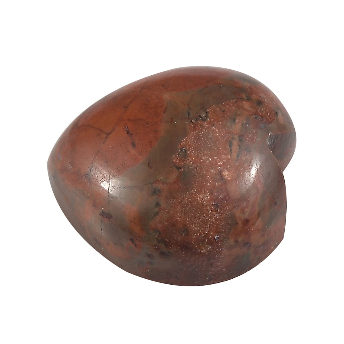 2.60 ctw Heart Cut Poppy Jasper Loose Gemstone (10 mm) image number 1