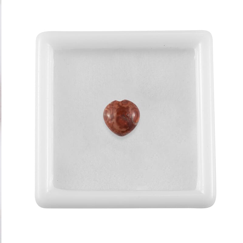 1.30 ctw Heart Cut Poppy Jasper Loose Gemstone (8 mm)