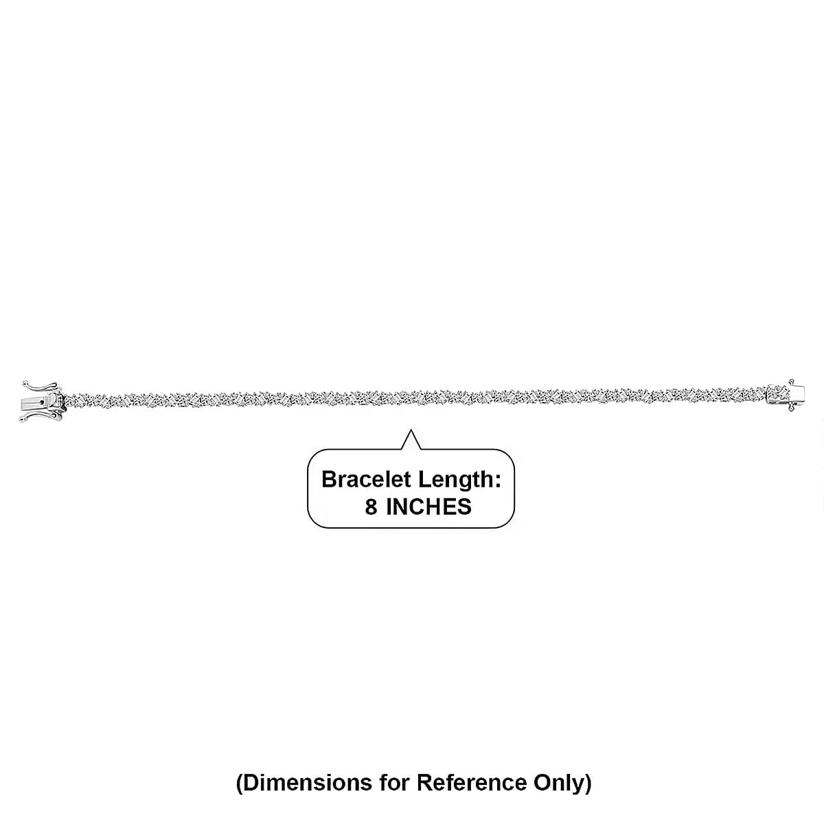 Luxuriant Lab Grown Diamond G-H SI 2.75 ctw Romanesque Line Bracelet in Rhodium Over Sterling Silver (8.00 In) image number 6