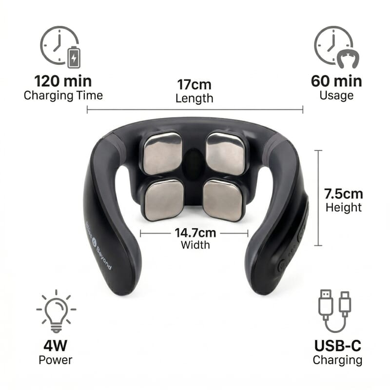 Livmore Black & Gray Neck Massager