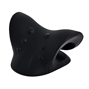 Livmore Black Faux Leather Ergonomic Support Pillow