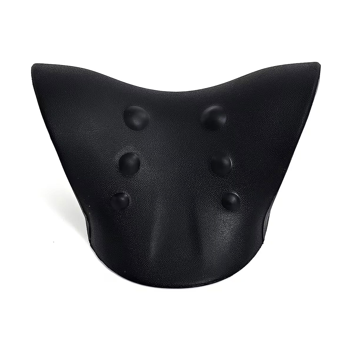Livmore Black Faux Leather Ergonomic Support Pillow