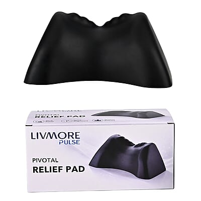 Livmore Black Faux Leather Support Pillow